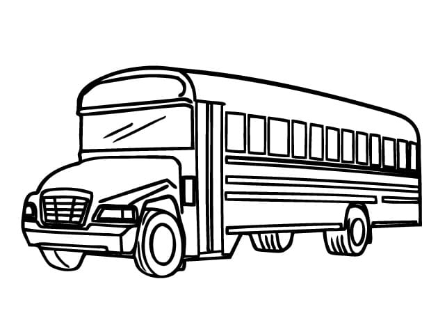 Desenho Autocarro Escolar Pdf Colorir
