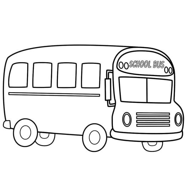 Desenho Autocarro Escolar Pintar e Baixar