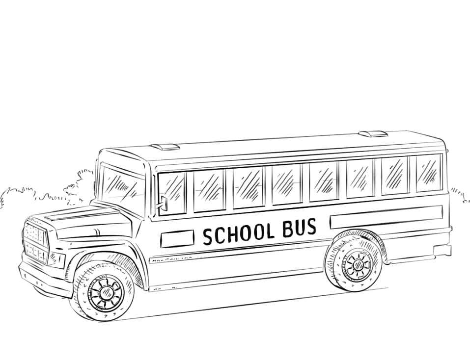 Desenho Ônibus Escolar Pdf Imprimivel