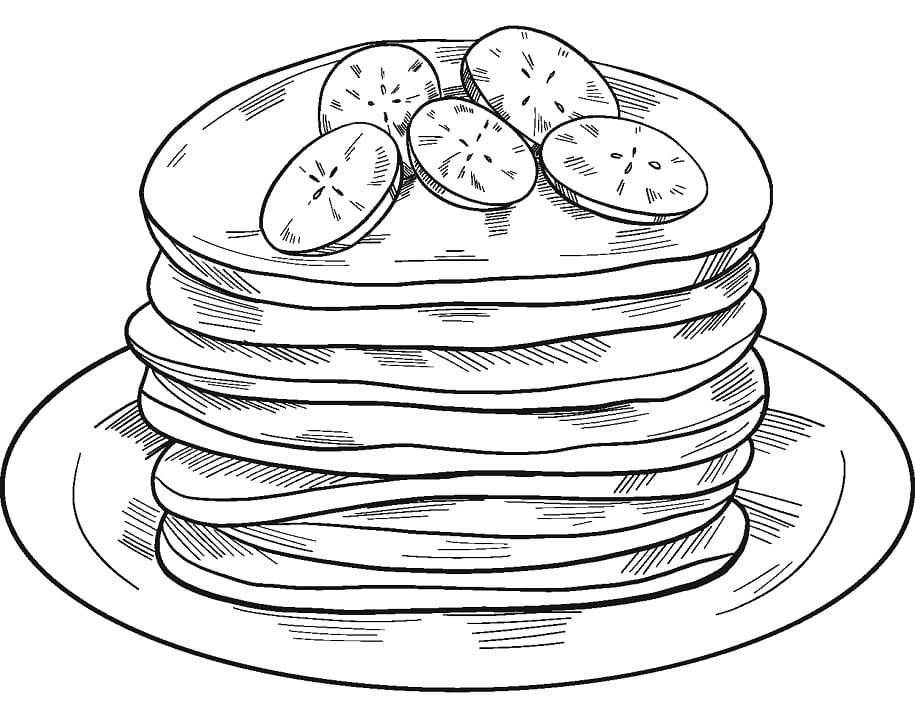 Desenho De Panquecas A4 Imprimivel