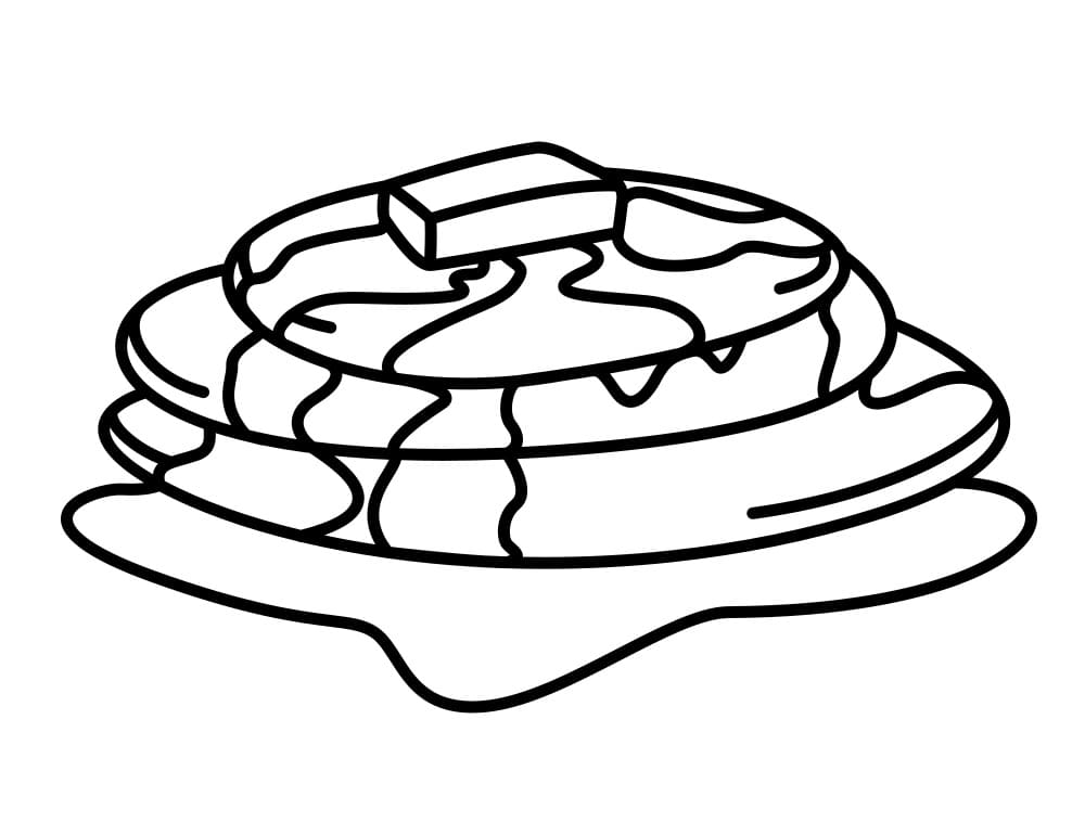 Desenho De Panquecas Colorir Imprimir
