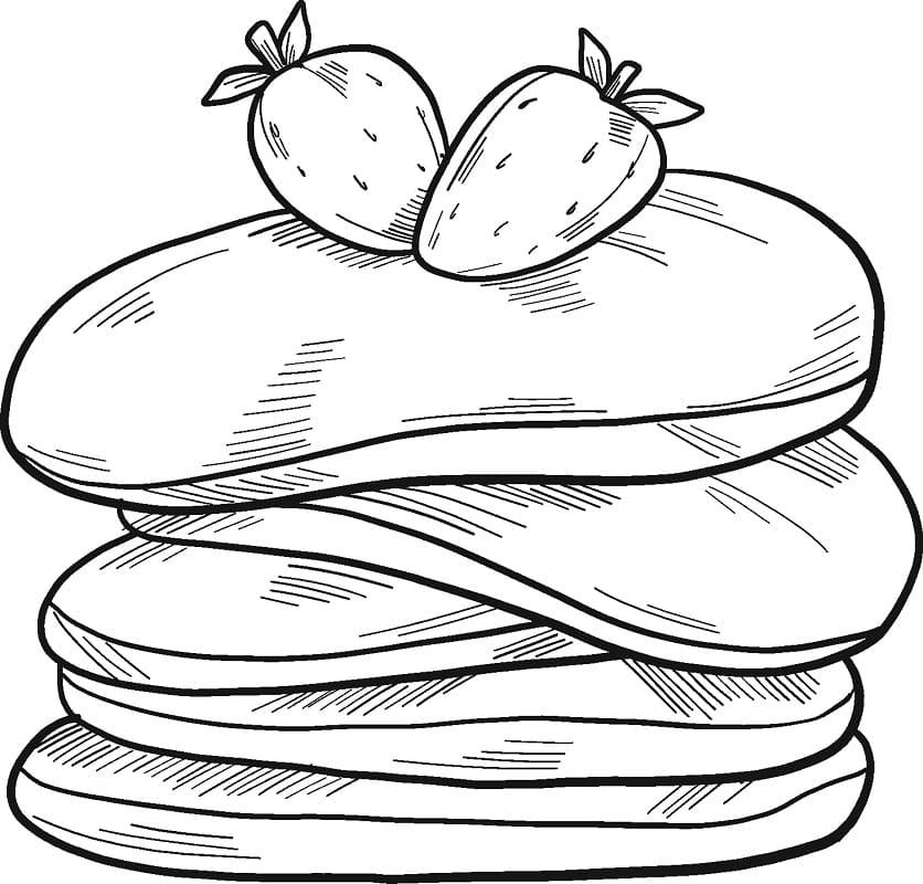 Desenho De Panquecas No Prato Pdf A4