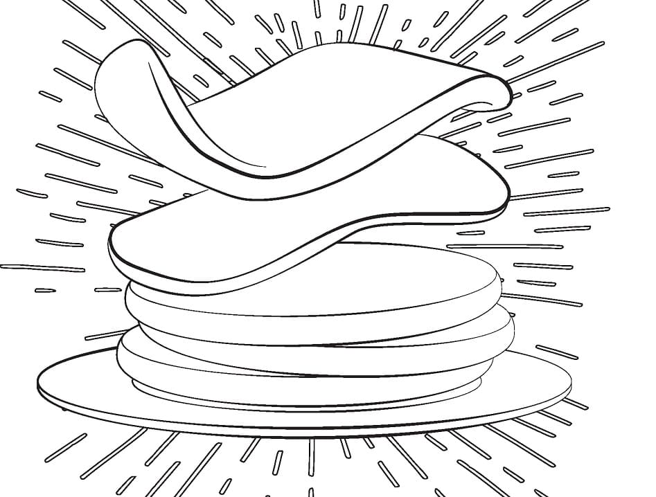 Desenho Pdf De Panquecas Para Colorir