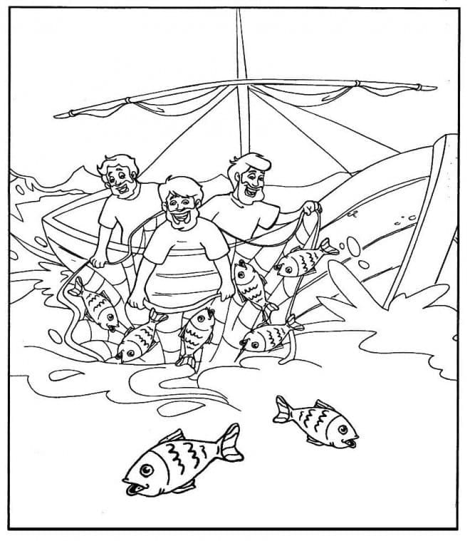 Desenho De Pescaria Em Barco Engracada Para Pintar Em casa