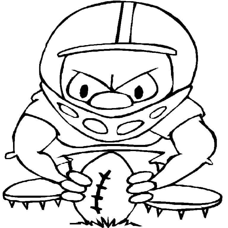 Desenho De Jogador De Rugby Para Colorir