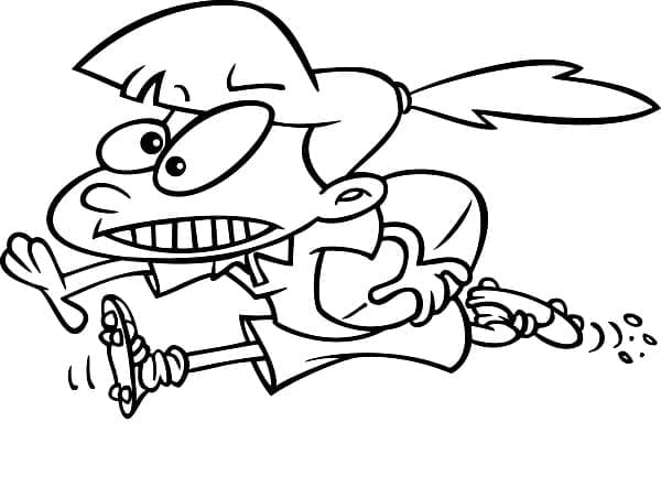 Desenho De Menina Jogando Rugby Para Colorir