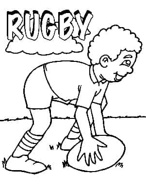 Desenho De Rugby grátis Para Colorir