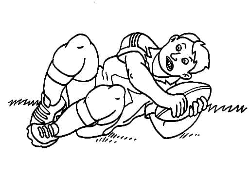 Desenho De Rugby Para crianças Para Colorir