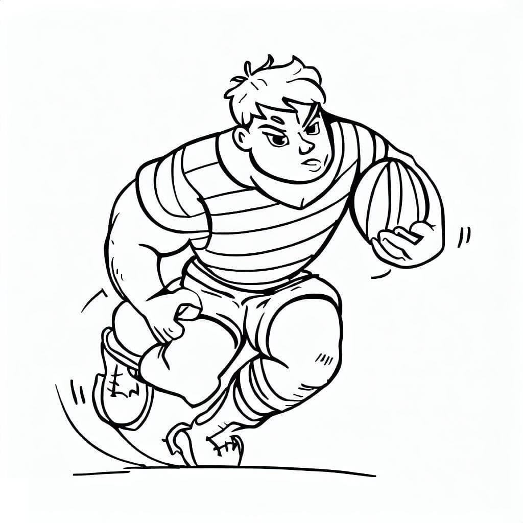 Desenho Pdf De Rugby Para Colorir e Pintar