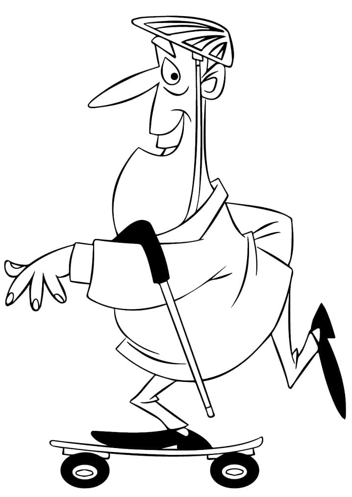 Desenho Um Homem De Skate Para Colorir