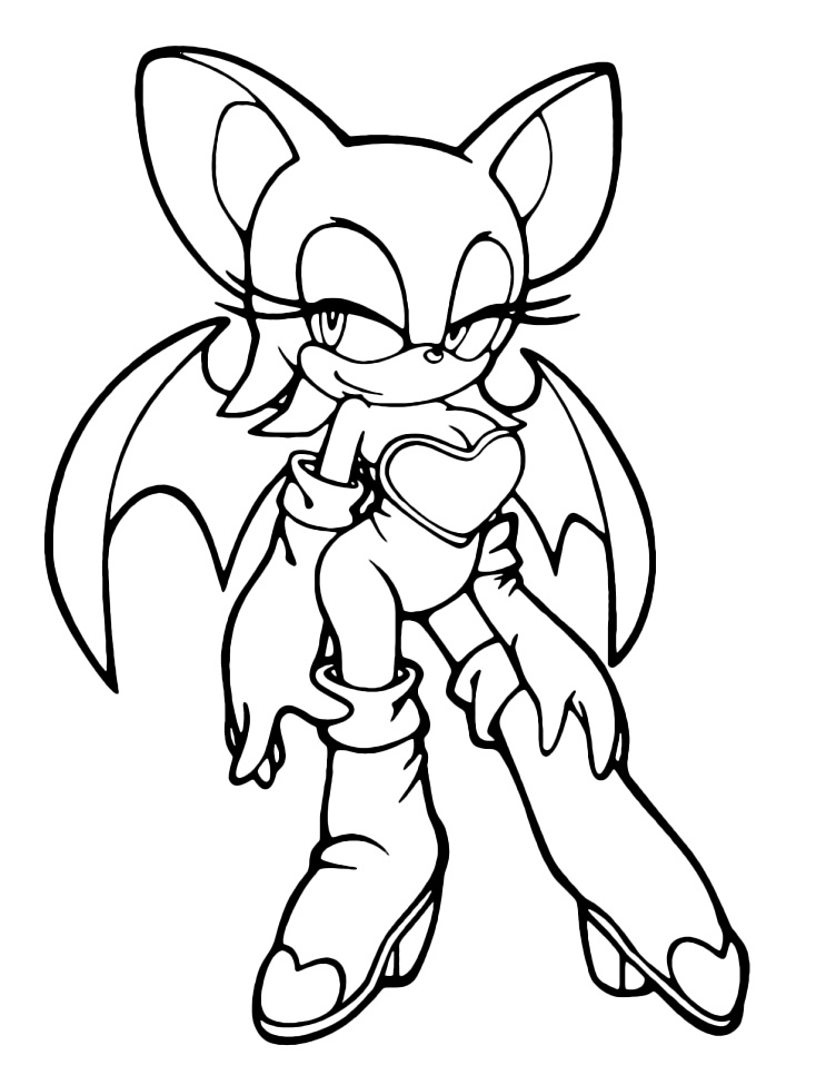 Baixar Imagem Da Rouge The Bat De Assas Abertas Para Colorir