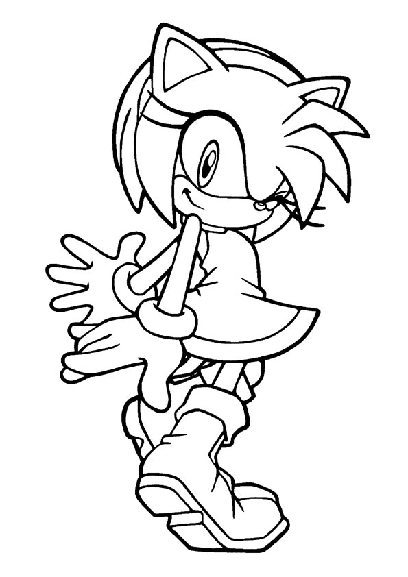 Desenho Amy Rose De Sonic Para Pintar
