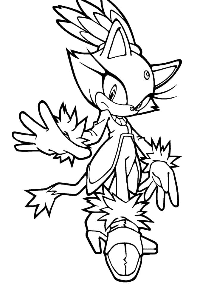 Desenho Blaze De Sonic Para Colorir