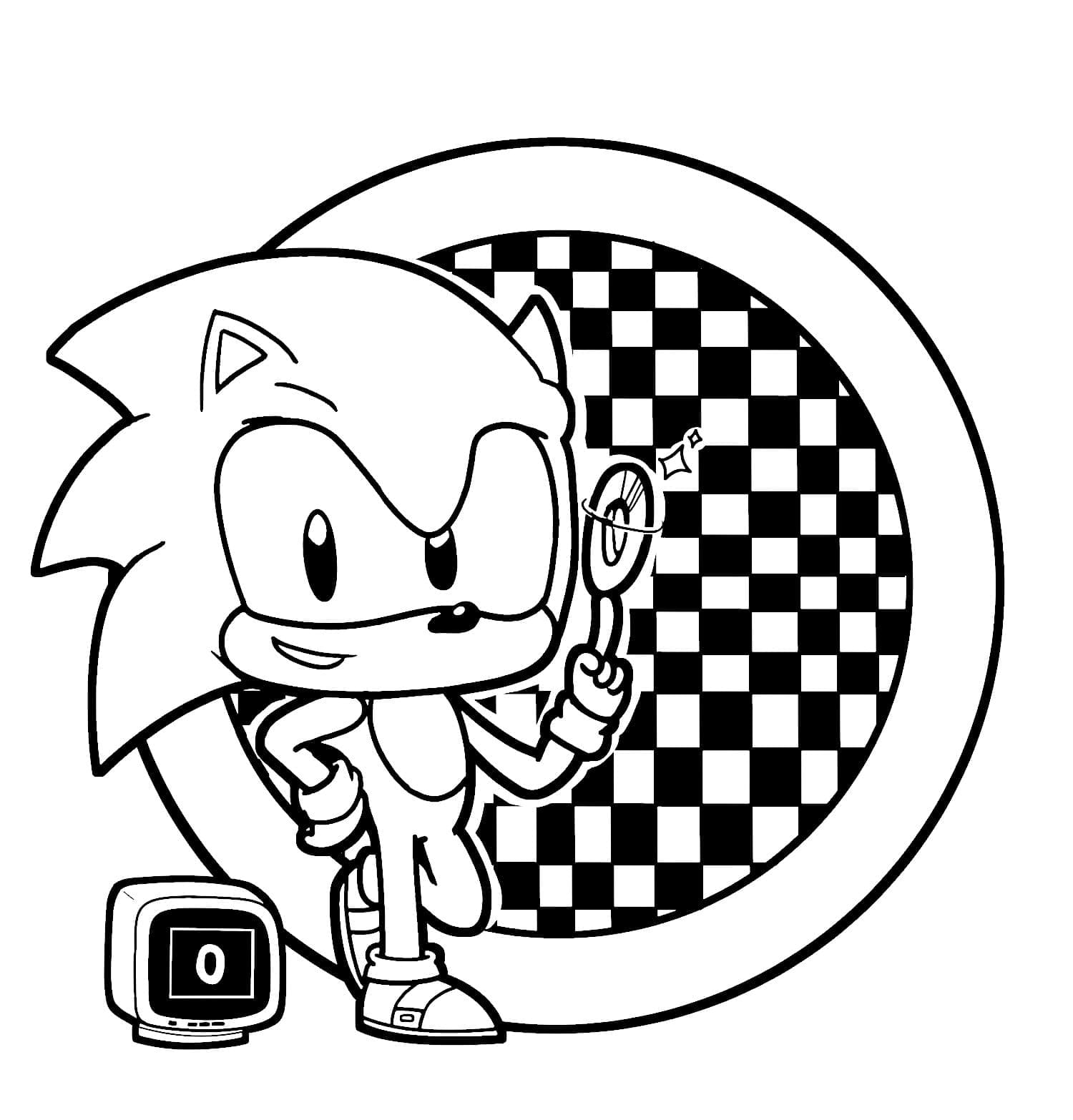 Desenho De Sonic Fofo Para Colorir