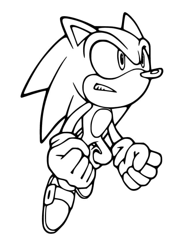 Desenho De Sonic grátis Para Colorir