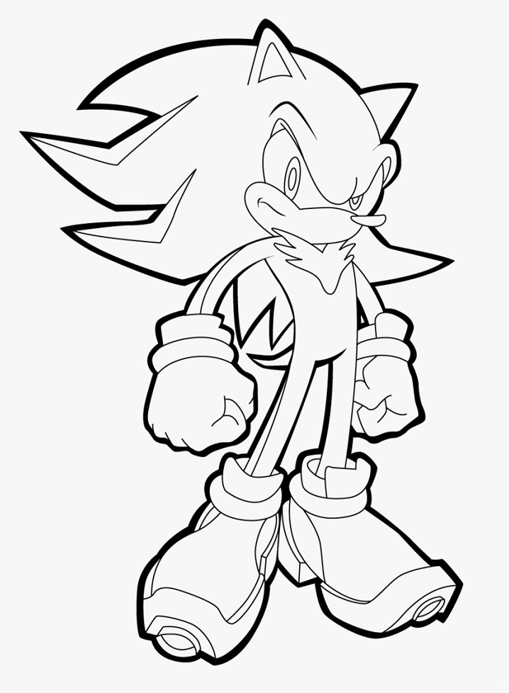 Desenho Do Sonic Pronto Para Colorir Em Pdf A4