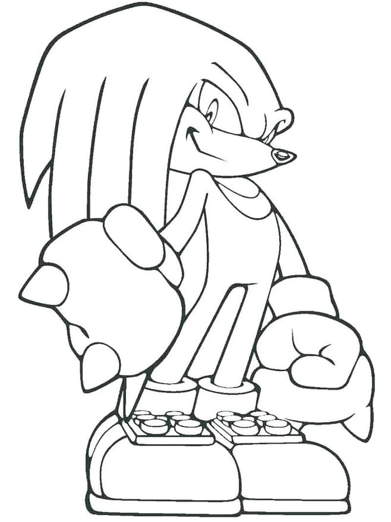 Desenho Knuckles De Sonic Para Colorir