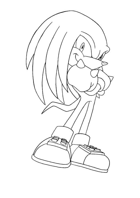 Desenho Knuckles The Echidna Para Colorir