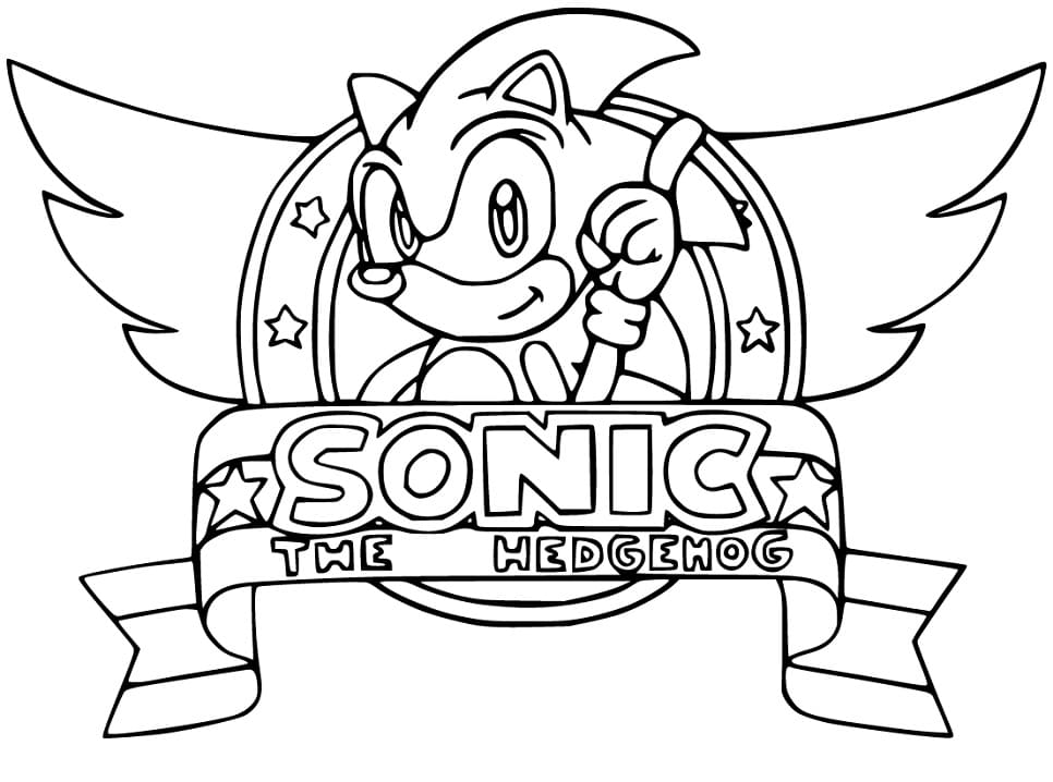 Desenho Logotipo De Sonic Para Colorir