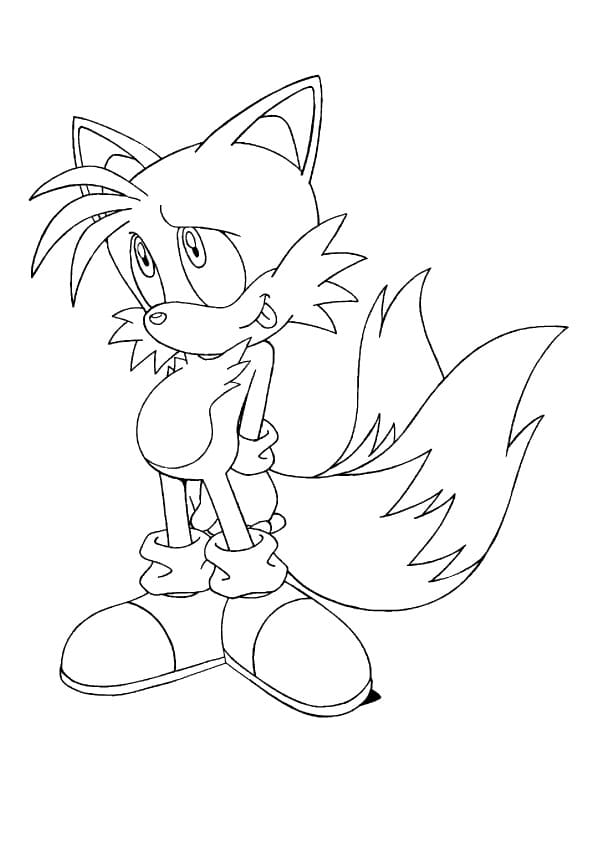 Desenho Miles Tails Para Colorir