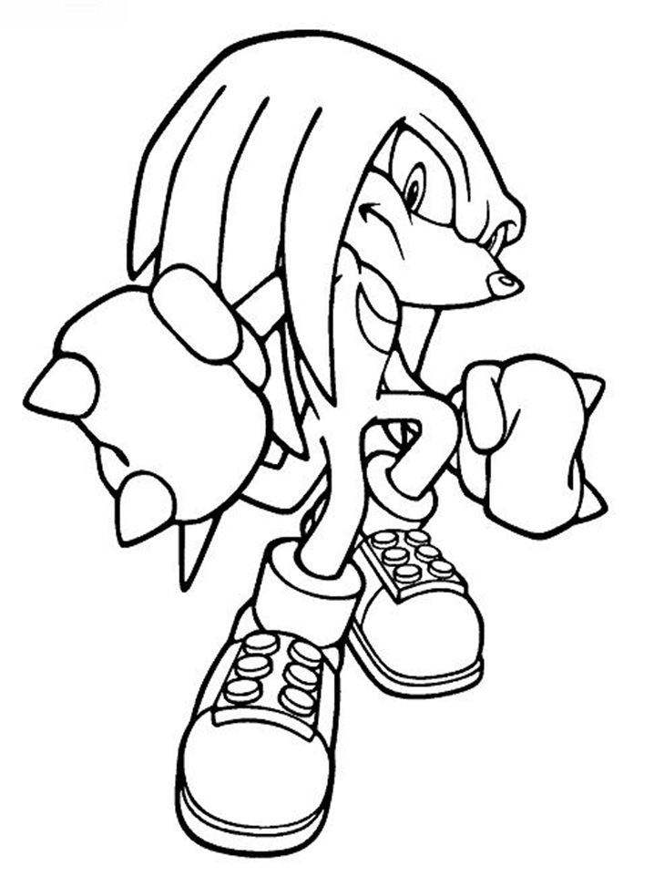 Desenho Para Colorir Knuckles