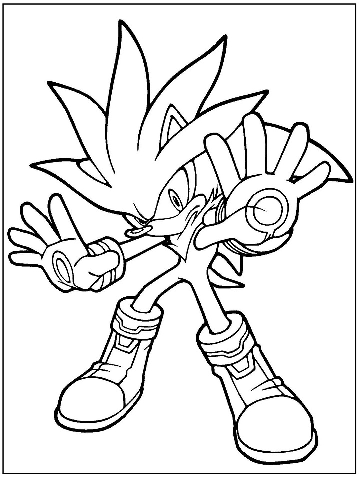 Desenho Para Colorir Silver The Hedgehog