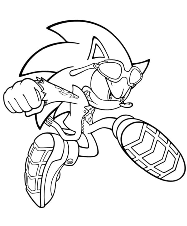 Desenho Sonic 10 Para Colorir