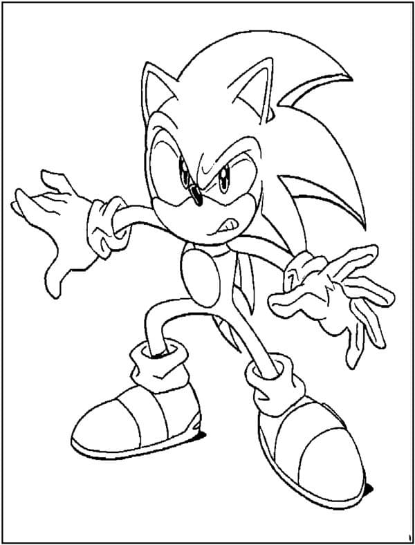 Desenho Sonic 11 Para Colorir