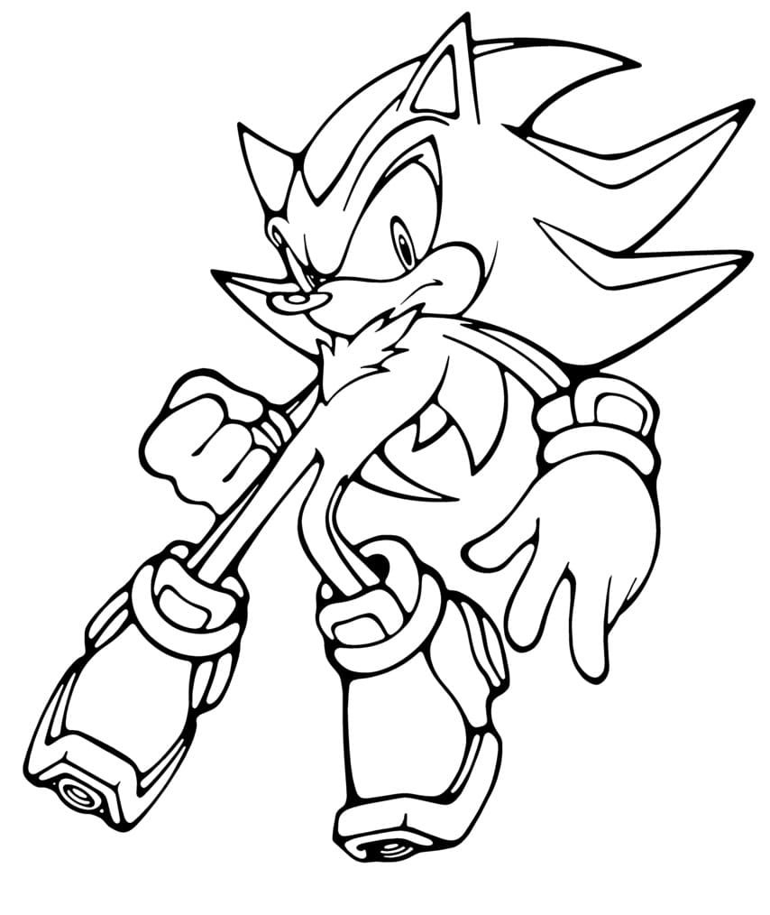 Desenho Sonic 2 Para Colorir