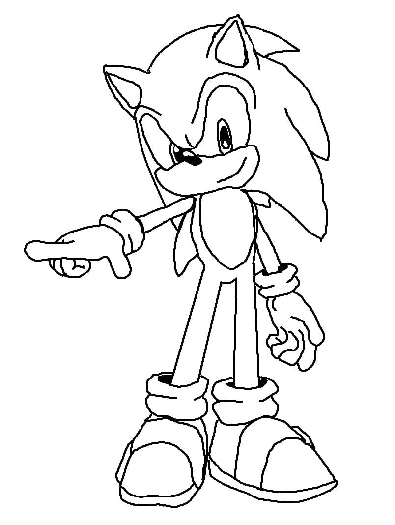 Desenho Sonic 3 Para Colorir