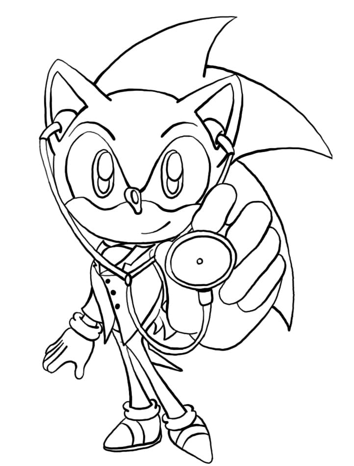 Desenho Sonic 4 Para Colorir