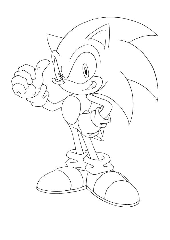 Desenho Sonic 7 Para Colorir