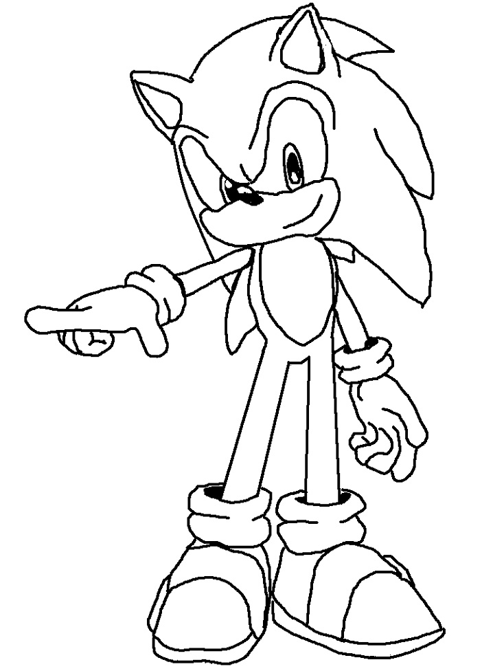 Desenho Sonic básico Para Imprimir
