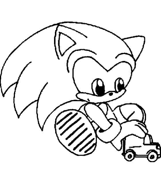 Desenho Sonic bebê Para Colorir