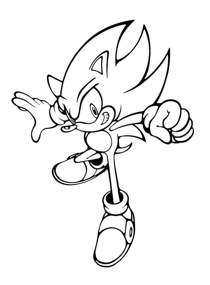 Desenho Sonic incrível 2 Para Colorir