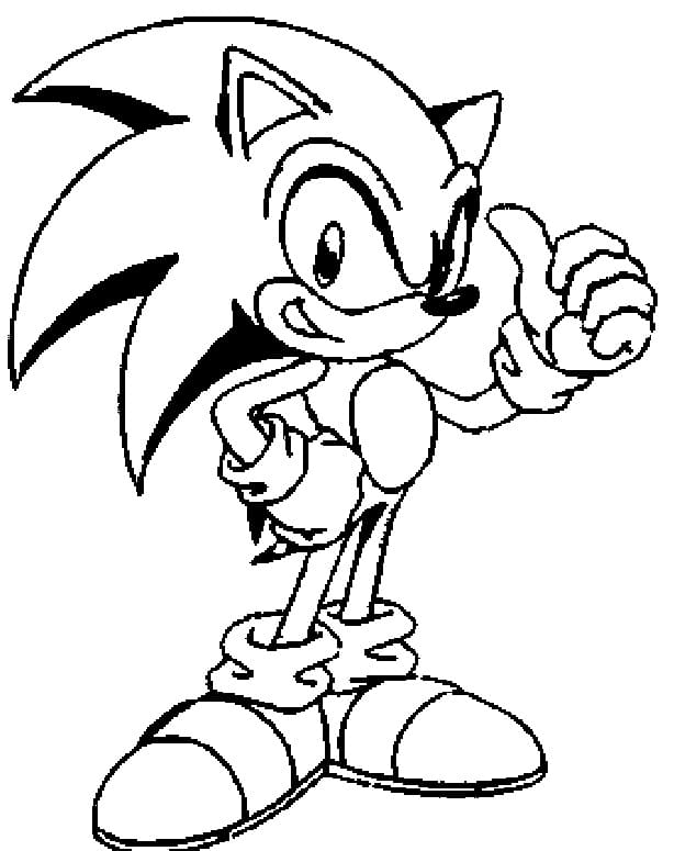 Desenho Sonic incrível 4 Para Colorir