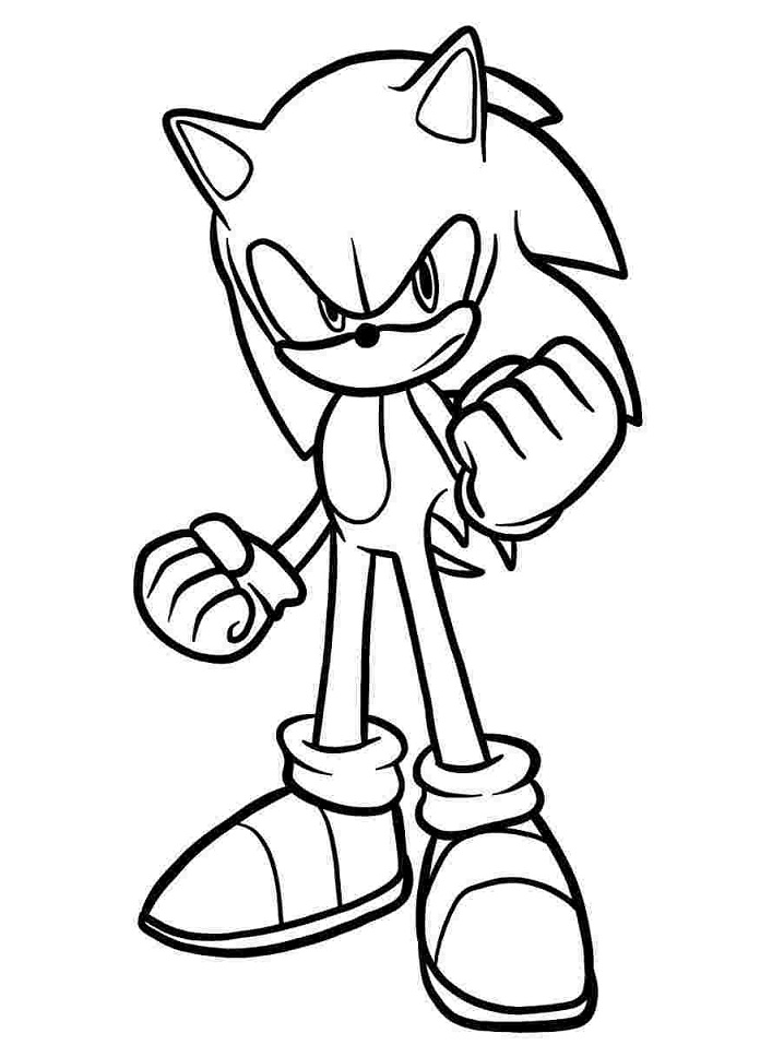 Desenho Sonic Pronto Para missão Para Colorir