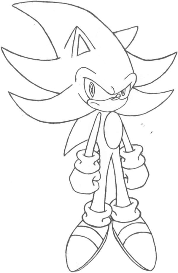 Desenho Sonic Zangado 2 Para Colorir