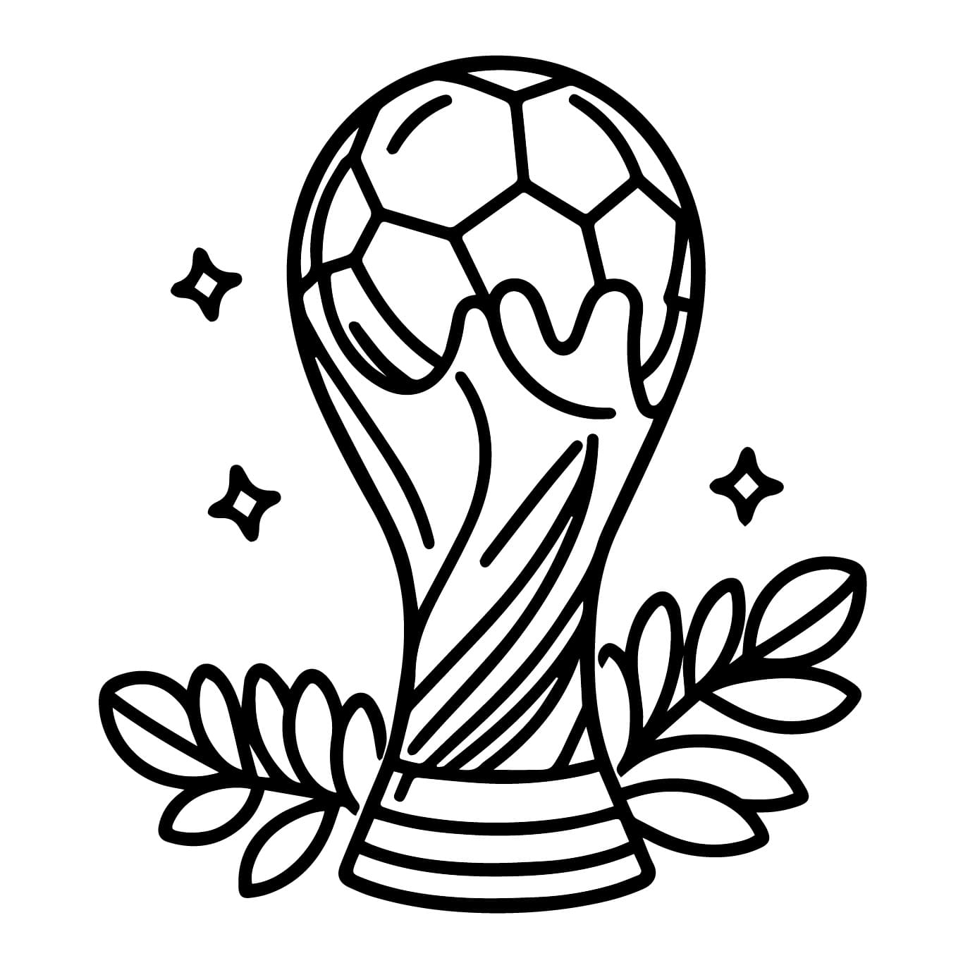 Desenho De Imagem De taça Da Copa Para Colorir