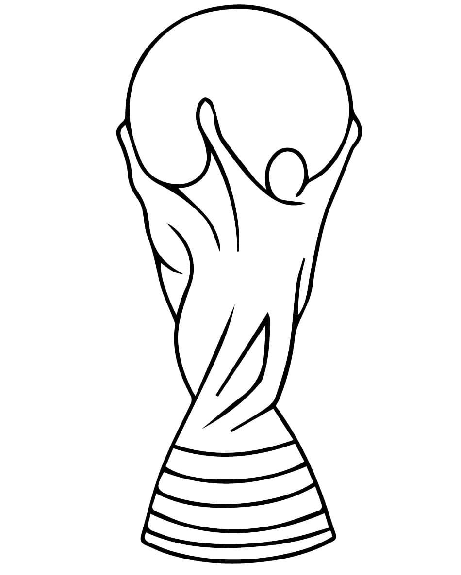 Desenho De taça Da Copa fácil Para Colorir