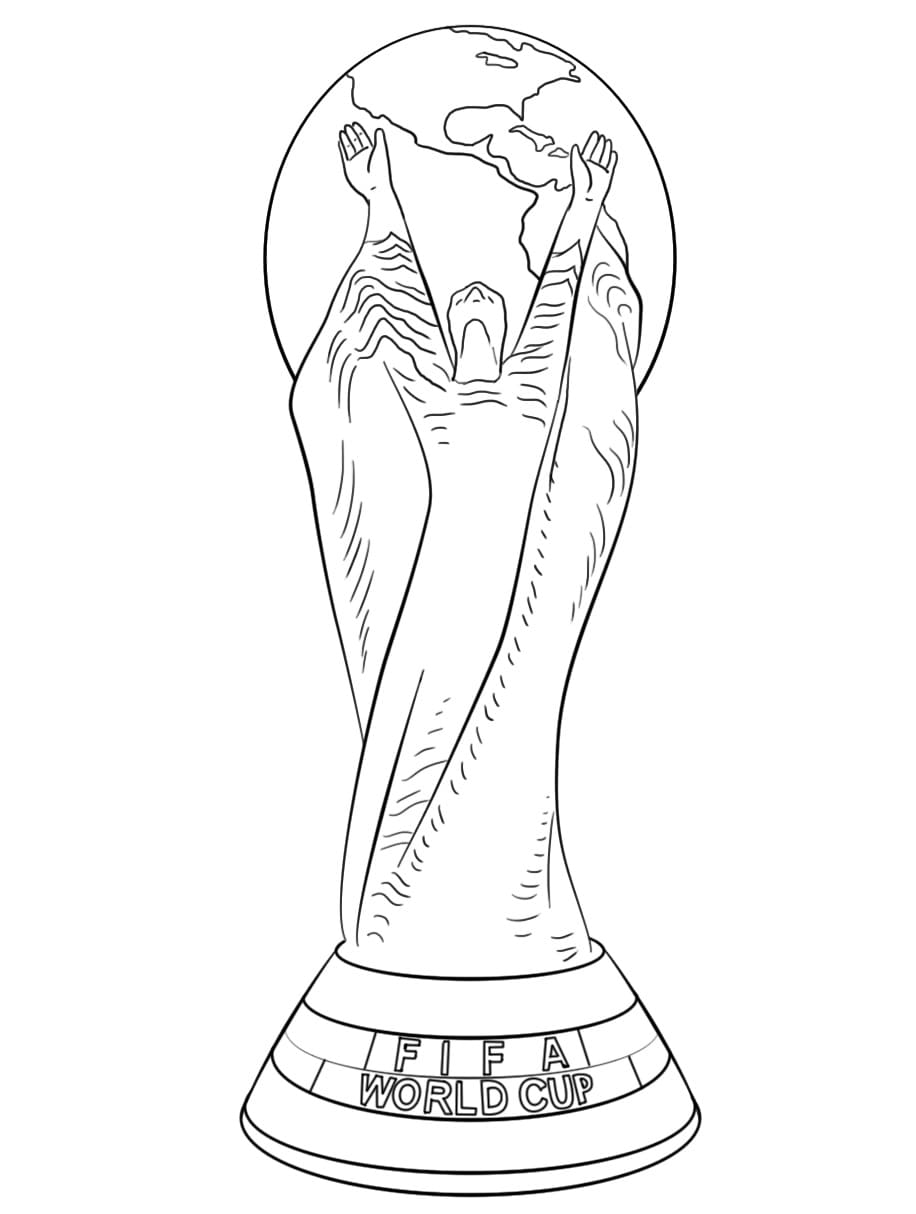 Desenho De taça Da Copa Fifa Para Colorir