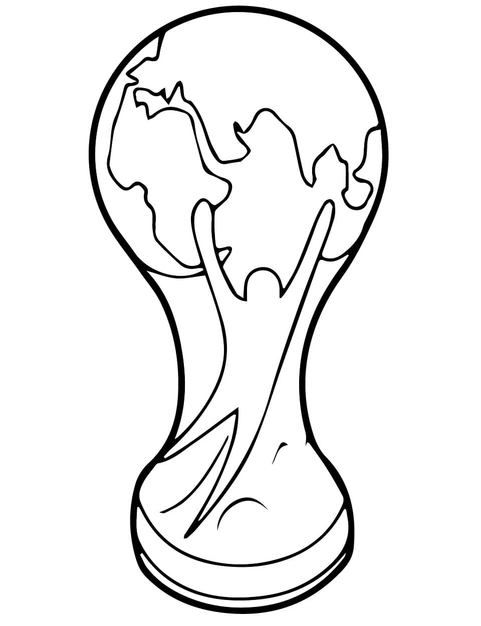 Taça Copa Do Mundo para colorir