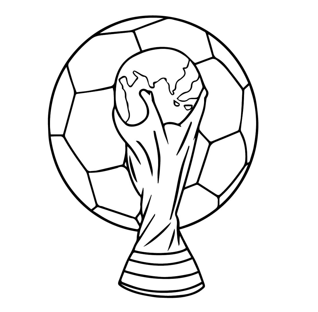 Desenho De taça Da Copa Para crianças Para Colorir