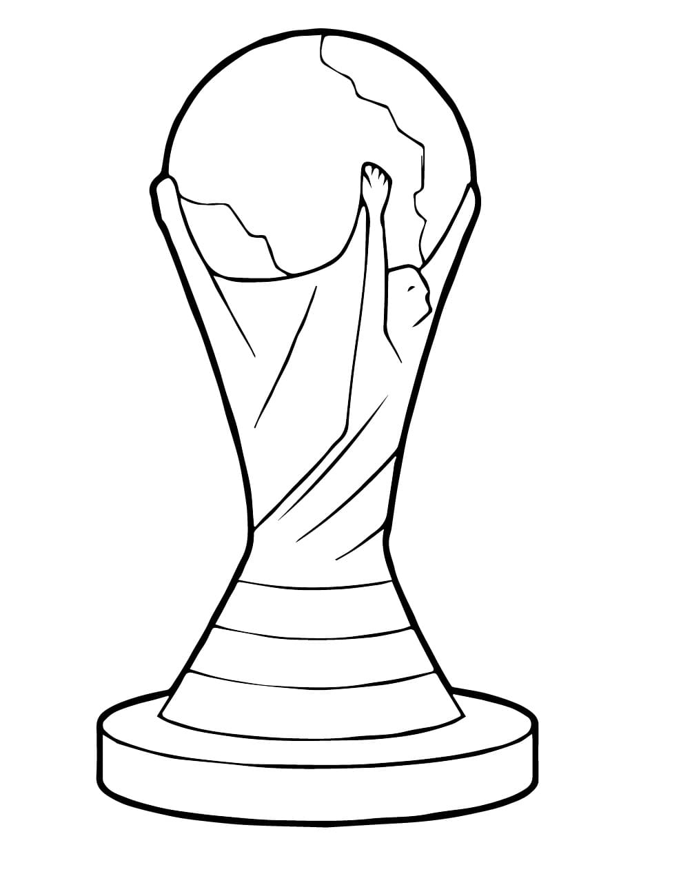 Desenho De taça Da Copa Simples Para Colorir