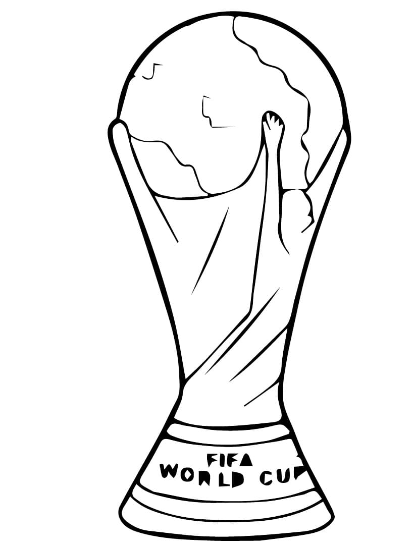 Desenho De taça Da Copa Do Mundo Fifa Para Colorir
