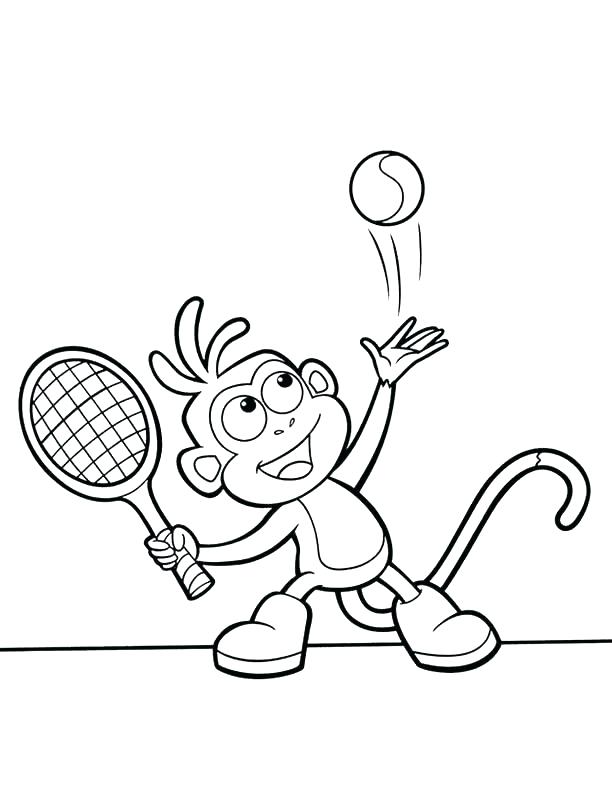 Desenho Botas Amigo Da Dora Aventureira Jogando tênis