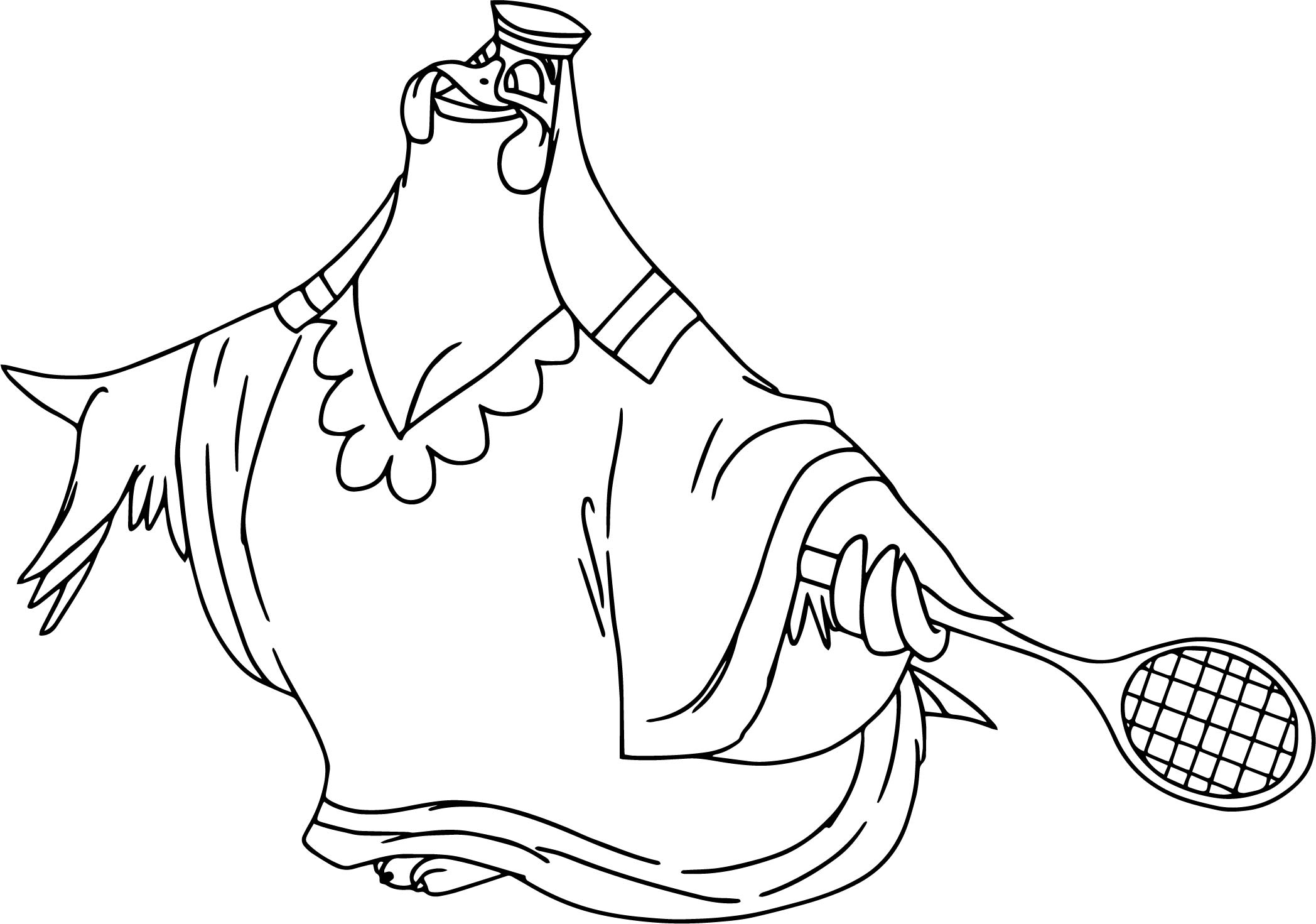 Desenho Lady Kluck Jogando tênis Para Colorir