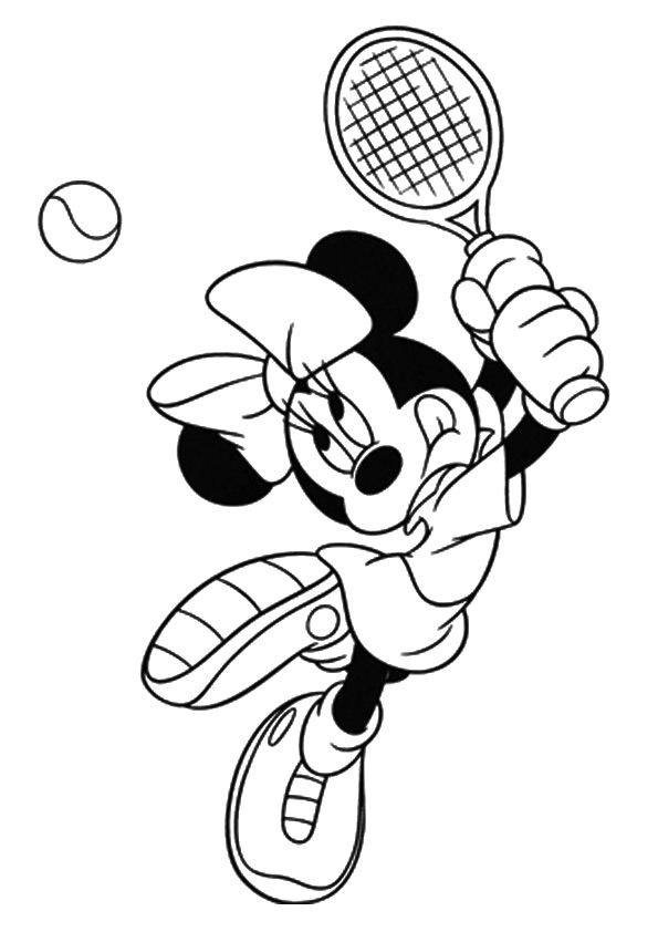 Desenho Minnie Jogando tênis