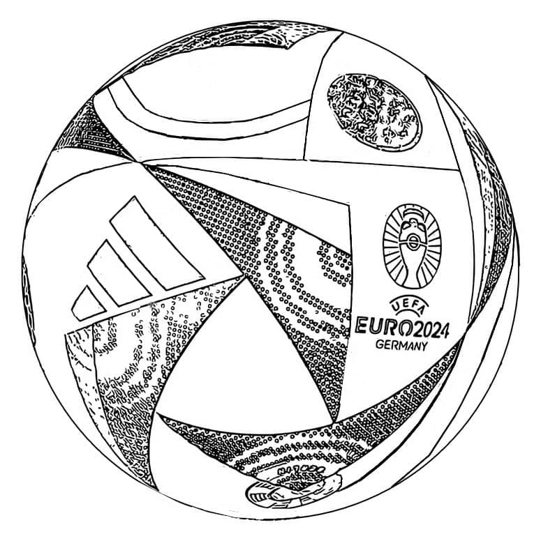 Desenho De Bola De Euro 2024 Para Colorir