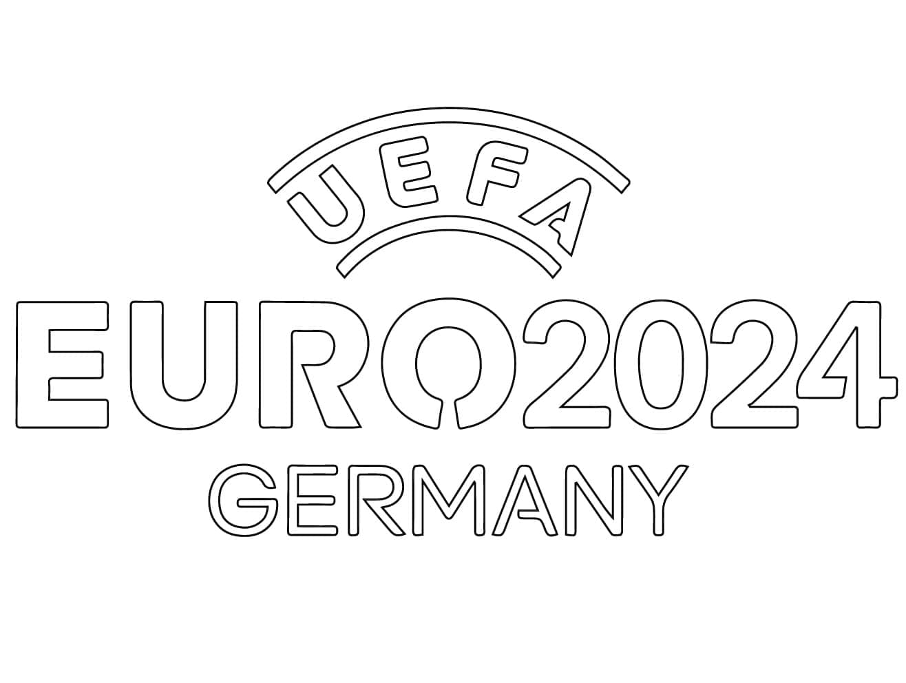 Desenho De Campeonato Europeu De Futebol 2024 Para Colorir